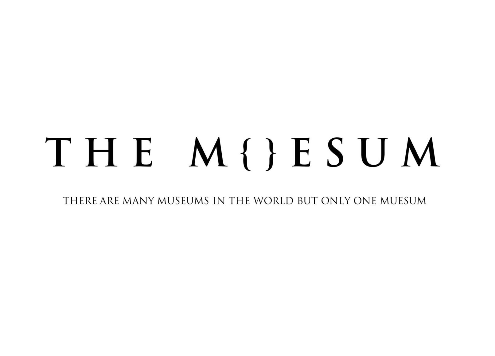 The MUESUM platform logo. Subtitle of the logo is "There are many museums in the world but only one Muesum"