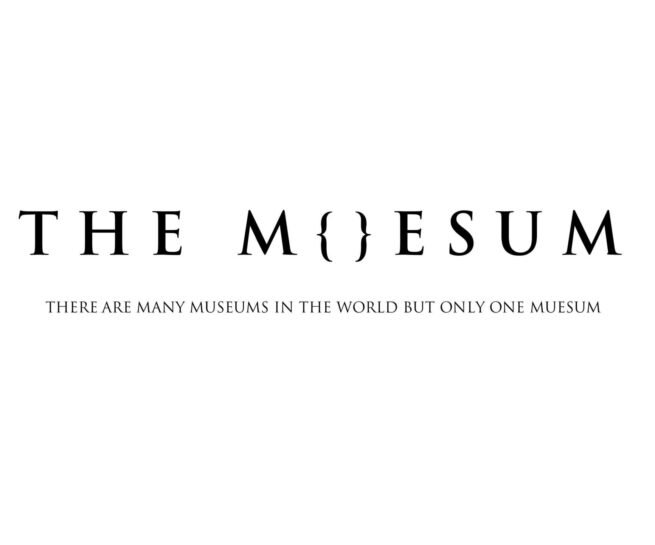 The MUESUM platform logo. Subtitle of the logo is "There are many museums in the world but only one Muesum"