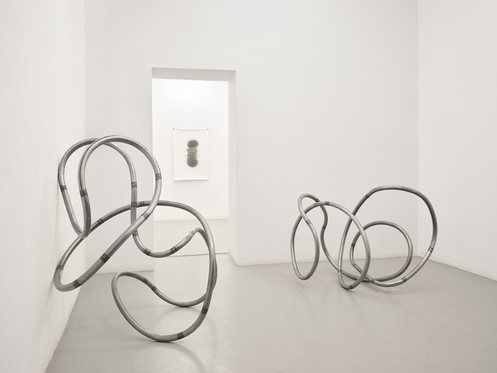 sculptures in a gallery space by Beatrice Hansson, Installation view 2023