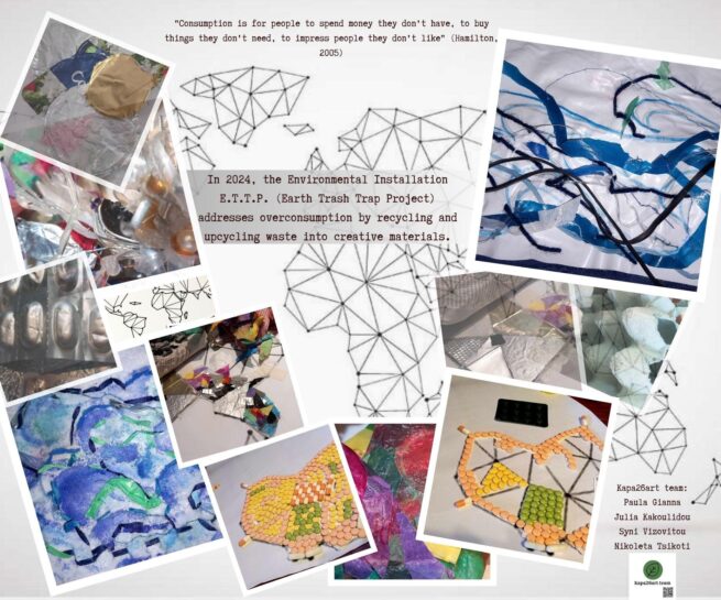 collage of paintings in an illustrated world wide map