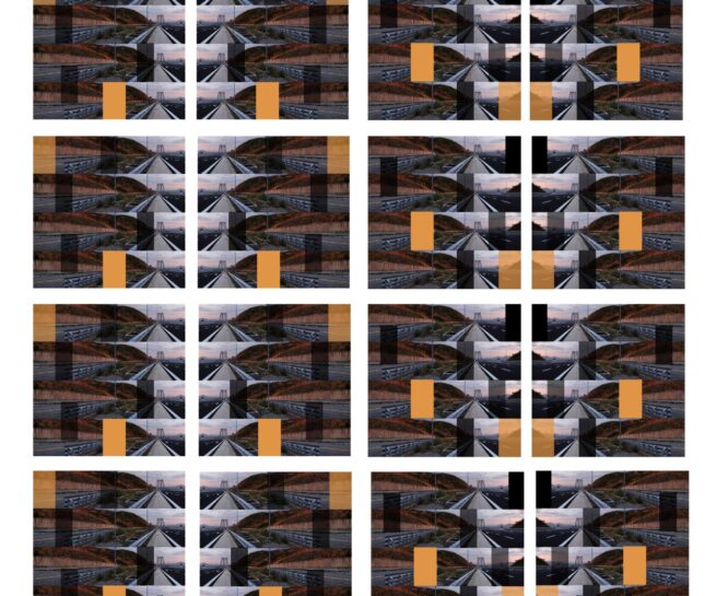 kaleidoscope effect of a public highway by Anna Maria Hadjistephanou, experimental Routes, 2024