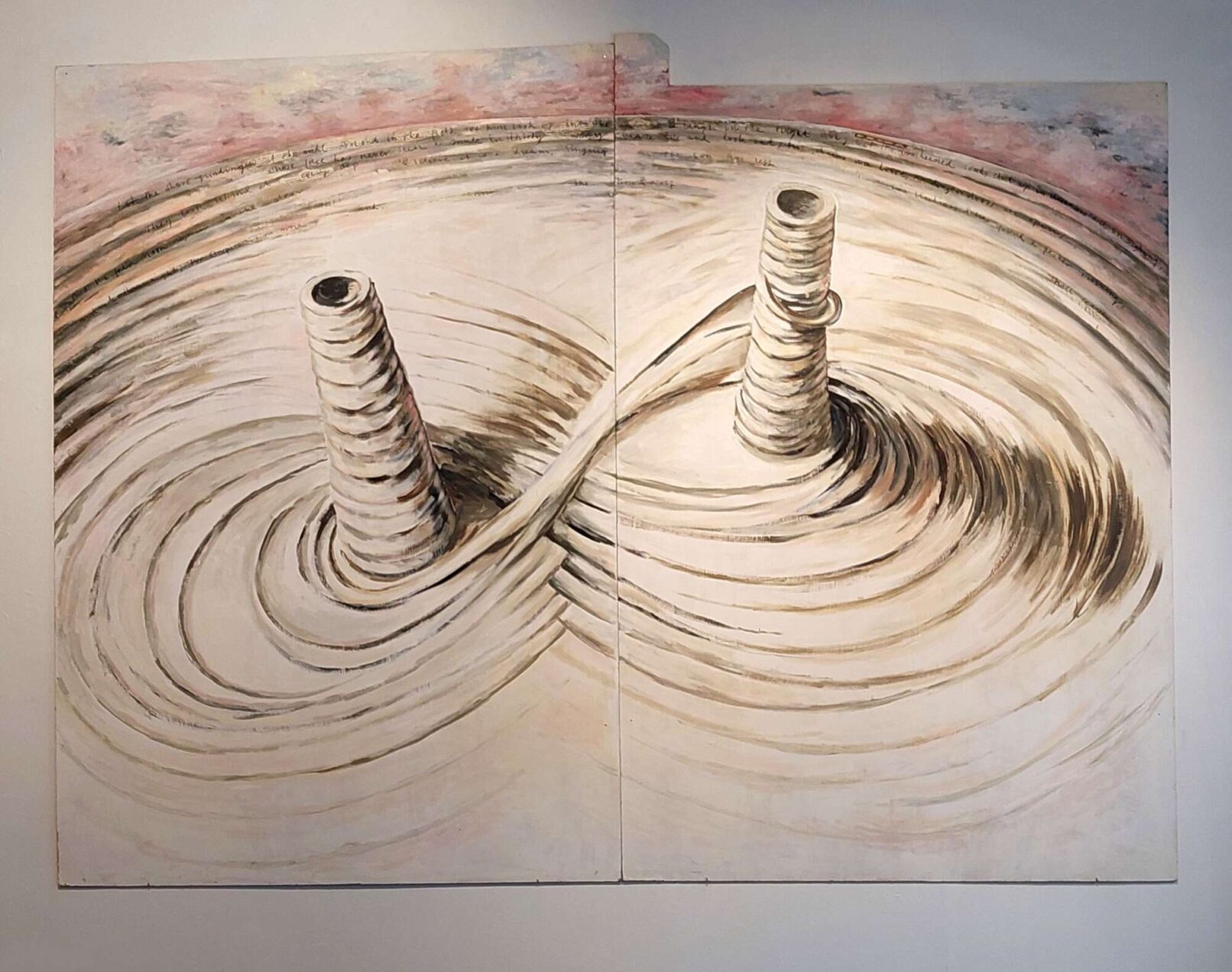 a work by Maria Backman, I have heard about a town above the clouds