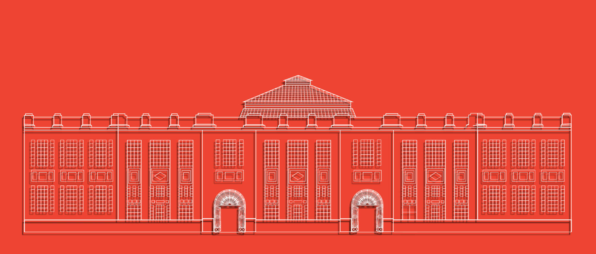 site final site main background illustration. It shows the building that the exhibition is happening. October 10 to 13 2024 in Kapnergostasion building in Athens, Greece. For more information visit the visit page at the menu